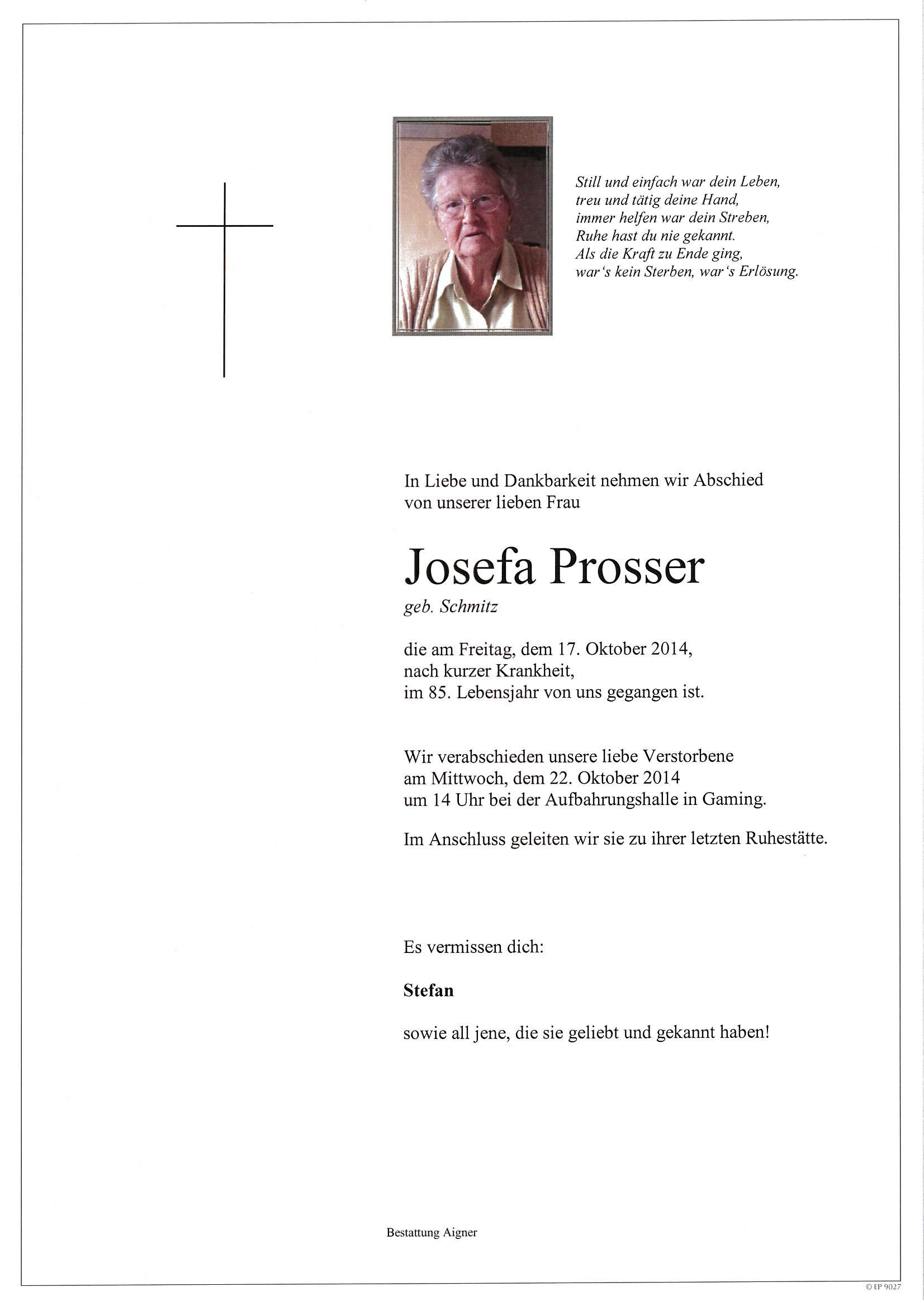 Josefa Prosser